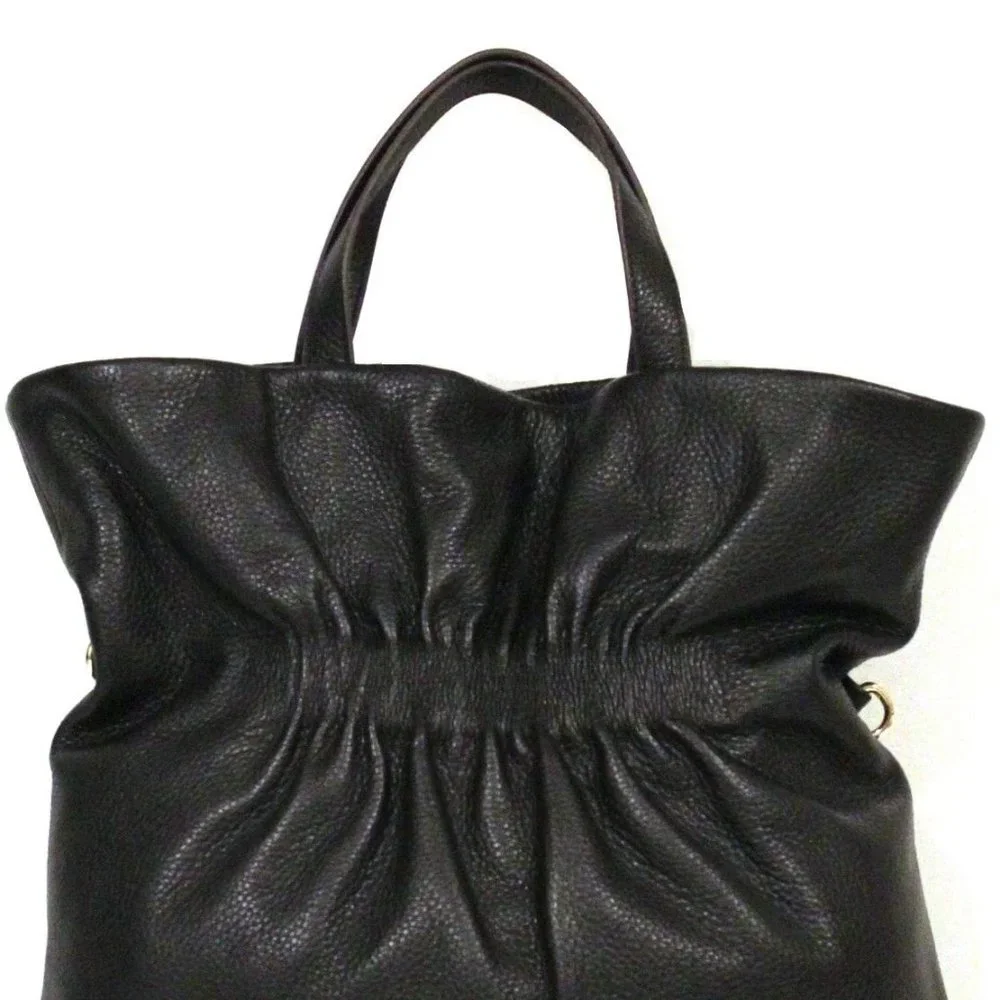AIMEE KESTENBERG New 5th Avenue TOTE Shoulder Handbag Purse Leather BLACK 🎉HP